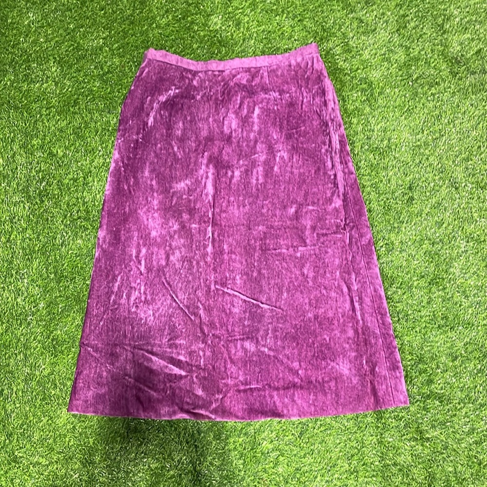 Purple velvet skirt